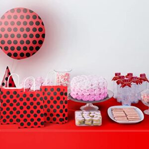 20 Pieces Ladybug Birthday Party Favor Bags Ladybug Red Black Polka Dot Kraft Paper gift Bags Ladybug Party Supplies for Ladybug Theme Party Wedding Birthday Party Christmas Baby Shower Decorations