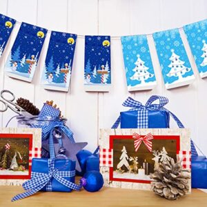 24 Pieces Christmas Bags Snowflakes Snowman Treat Bags Wonderland Party Goodie Bags Party Craft Paper Bags