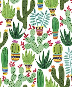 party explosions gift wrap – sedona desert cactus wrapping paper flat sheet (24″ w x 6′ l)