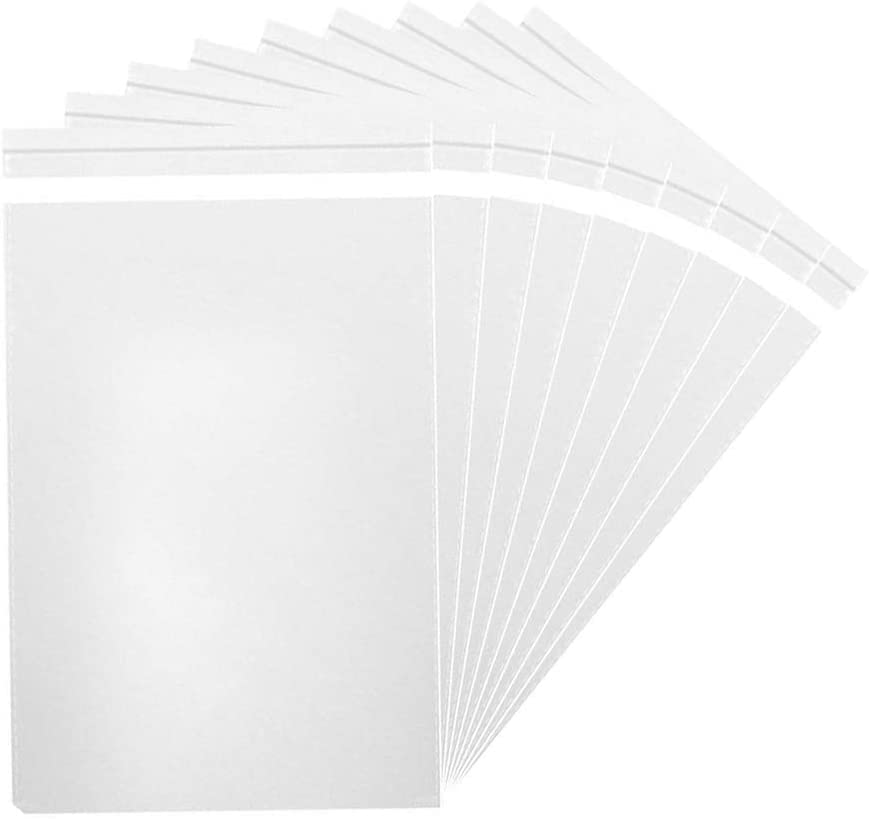 MoloTAR || 200 Pcs 5''x 7'' Clear Resealable Cello/Cellophane Good for Bakery,Adhesive Treat, Candle, Soap, Cookie Poly Bags