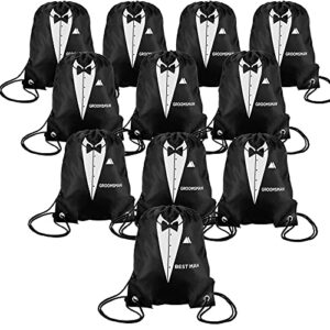 eccliy 12 pieces groomsman gift bags for wedding include 1 best man and 11 groomsman proposal bags party favor bags for groomsman father’s birthday anniversary wedding party supplies