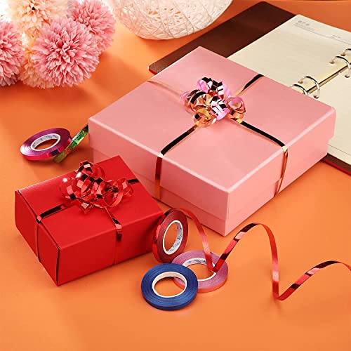 10 Rolls Curling Ribbon Shiny Metallic Balloon String Roll Assorted Colors Wrapping Ribbons for Crafts Bows Present Wrapping Florist Wedding Party Decoration,1/5 " Wide,11 Yards Per Roll