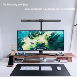 EYOCEAN Desk Lamp, LED Desk Lamp with Clamp Adjustable Brightness & Color Temperature, Architect Desk Lamp Eye-Caring, Gesture Sensing Desk Light with Flexible Gooseneck& Timer for Home Office, 12W