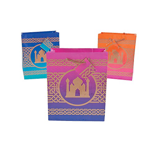 Fun Express Arabian Nights Gift Bag (set of 12) EID Mubarak gift bags and Aladdin Party Supplies