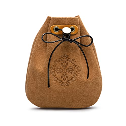 STOBOK Leather Drawstring Pouch, Drawstring Bags Storage Bags with Drawstring Reusable Jewelry Pouches Grocery Craft Gift Bags Necklace Pouch for Party Wedding Home Storage