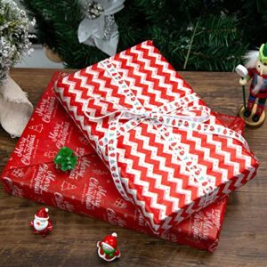Shindel Christmas Tissue Paper Gift Wrapping Paper, 64 Sheets Assorted Holiday Wrapping Paper for Gift Boxes Wrapping and Christmas Party Decorations, 28 x 20 Inch