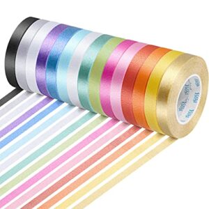 15 Rolls Curling Ribbon for Gift Wrapping, Assorted Colors, Balloon String Ribbon for Bows Presents Florist Flowers Girls Hair Wedding Party Curly String Decorations, 11 Yards Per Roll, 0.2 Inch Wide