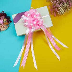 Big Bow for Present Basket Bows for Gift Wrapping Car Bows Big Car Bow Package Bows Large Pull Bows Bulk B2-Deep Pink-10pcs