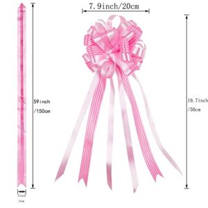 Big Bow for Present Basket Bows for Gift Wrapping Car Bows Big Car Bow Package Bows Large Pull Bows Bulk B2-Deep Pink-10pcs