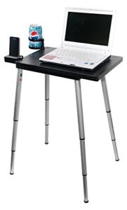 tabletote plus portable compact lightweight adjustable height laptop notebook computer stand table desk