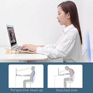 Portable Keyboard Riser, Mini Invisible Laptop Stand for Desk Computer Keyboard MacBook Notebook Stand Riser Aluminum (2PCS) (Silver)