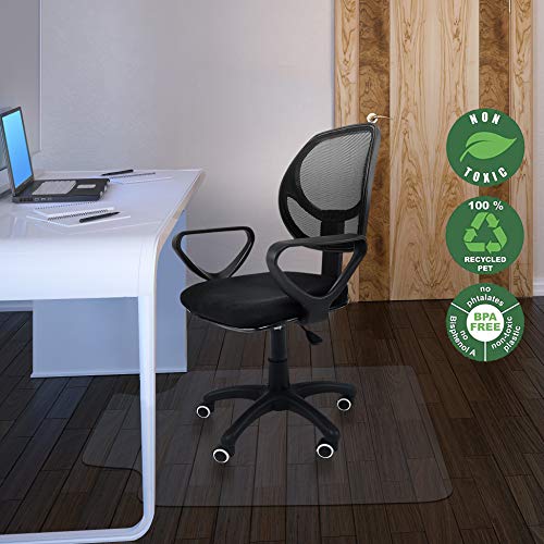 HYNAWIN Office Chair Mat for Hard Floors - 36''×47'',Heavy Duty Clear Wood/Tile Floor Protector PVC Transparent