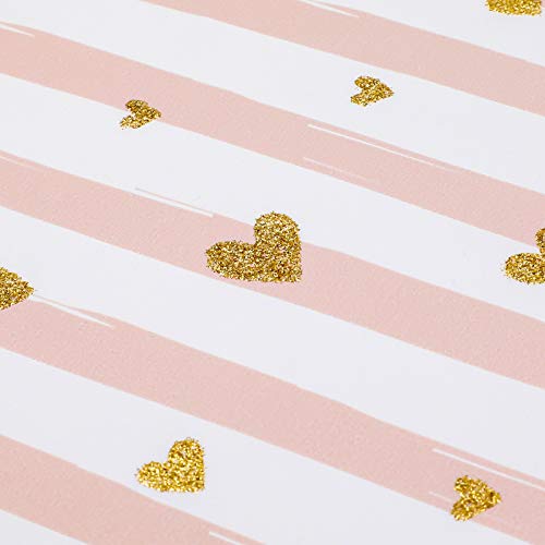 Konsait 6 Sheets Folded Large Sheets of Valentine's Day Wrapping Paper Traditional Gift Wrap, 70 x 50cm, Festive Designs Bulk, Valentine's Day Color Hearts Rose Wedding Birthday Holiday Gifts Decor