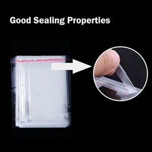 Easytle Approx 203 Pcs 6 cm Clear Resealable Cellophane Cello Bags Resealable Adhesive on Flap Self Sealing OPP Tiny Clear Bags Self Seal Clear Plastic Poly Bags for Jewelry Candies Cookies Decorative