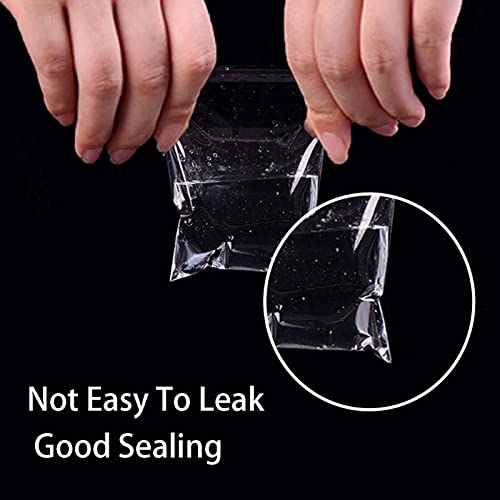 Easytle Approx 203 Pcs 6 cm Clear Resealable Cellophane Cello Bags Resealable Adhesive on Flap Self Sealing OPP Tiny Clear Bags Self Seal Clear Plastic Poly Bags for Jewelry Candies Cookies Decorative