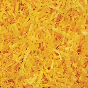 MagicWater Supply Crinkle Cut Paper Shred Filler (1 LB) for Gift Wrapping & Basket Filling - Yellow