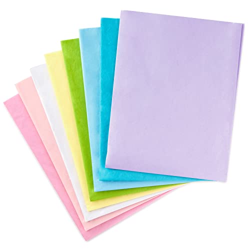 Hallmark Bulk Tissue Paper for Gift Wrapping (Pastel Rainbow, 8 Colors) 120 Sheets for Easter, Mothers Day, Birthdays, Gift Wrap, Crafts, DIY Paper Flowers, Tassel Garland and More