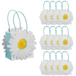 6″ x 6″ medium daisy kraft paper gift bags – 12 pieces