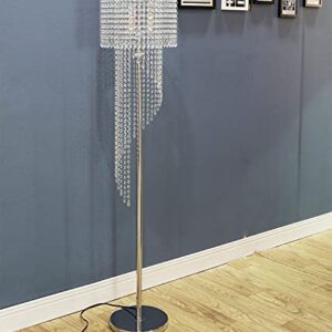 beaysyty Modern Style Crystals Floor Lamp Chrome Finish and Plentiful Crystals for Reading Corner Lamp for Office Cafe,Den,Living Room Bedroom - 3 Lights