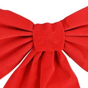 Red Velvet Christmas Bow 9-inch X 16-inch, 20 Pack of Holiday Bows