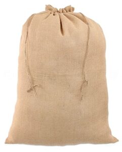 cleverdelights 18″ x 24″ burlap bags with drawstring – 2 pack