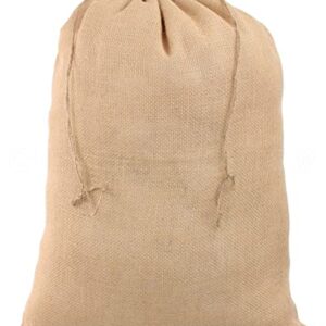 CleverDelights 18" x 24" Burlap Bags with Drawstring - 2 Pack