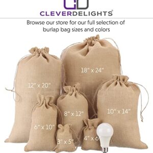 CleverDelights 18" x 24" Burlap Bags with Drawstring - 2 Pack