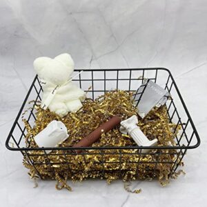 Cutcatwing 1/2 LB Gold Metallic Crinkle Cut Paper Shred Filler Confetti Easter Raffia Tissue Craft for Wedding Packaging Gift Wrapping Boxes