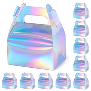 szychen 10 pcs/holographic gift box cake candy biscuit packaging portable carton for wedding and birthday parties