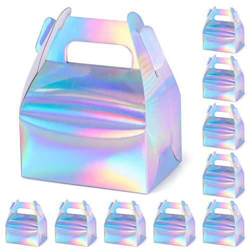 SZYCHEN 10 pcs/holographic gift box cake candy biscuit packaging portable carton for wedding and birthday parties