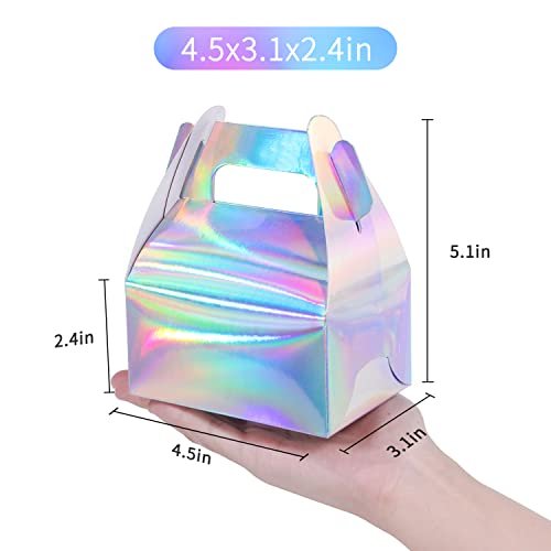 SZYCHEN 10 pcs/holographic gift box cake candy biscuit packaging portable carton for wedding and birthday parties