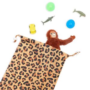 BLUE PANDA Drawstring Bags for Kids Birthday Safari Jungle Party (10x12 In, 12 Pack)
