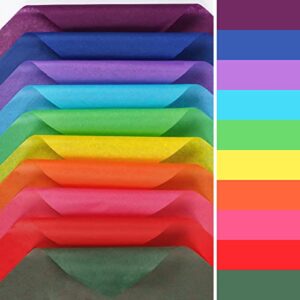 Simetufy 60 Sheets Tissue Paper For Gift Bags, 10 Bold Colored Tissue Paper for Crafts, Art Tissue Paper Bulk, Gift Tissue Paper for Gift Wrapping, 20 x 20 Inch