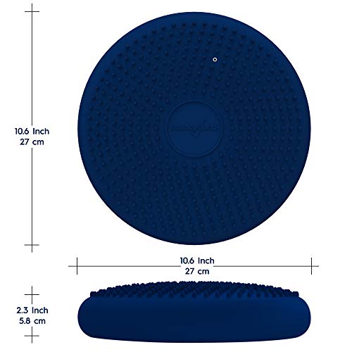 Bouncyband — Wiggle Seat, 1 Pack — Blue, 10.75” D – Little Sensory Cushion for Kids Ages 3-7 — Promotes Active Learning, Improves Student Productivity, Includes Easy-Inflation Pump