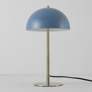 Globe Electric 52942 15" Desk Lamp, Matte Blue, Matte Brass Accents, in-Line On/Off Rocker Switch, Home Décor, Desk Lamps for Home Office, Home Office Accessories, Room Décor, Accent Lighting Lamps