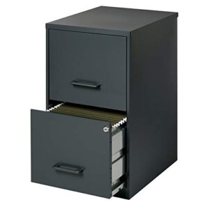 pemberly row 2 drawer letter file cabinet in black