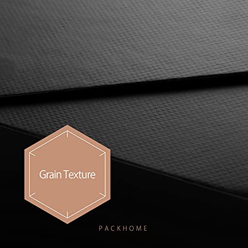 PACKHOME Gift Box 9x6.5x3.8 Inches, Groomsman Box, Rectangle Collapsible Box with Magnetic Lid for Gift Packaging (Matte Black, Grain Texture)