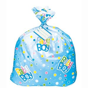 jumbo plastic blue polka dot boy bag