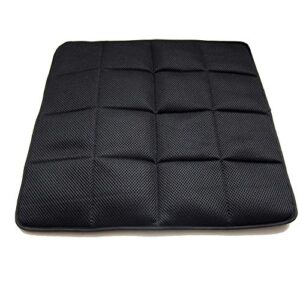dgq natural bamboo charcoal non-slip seat cushion 17.7″ 17.7″- home office car chair cover pad mat (pack of 1，black)