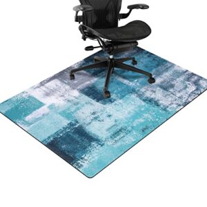pauwer office chair mat for hardwood floors, 36” x 48” computer gaming rolling chair mat, low-pile desk chair mat floor mat carpet large anti-slip floor protector for home office