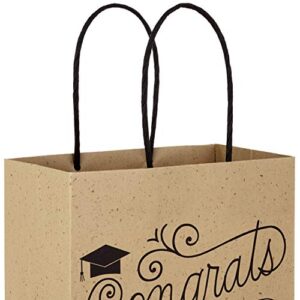 Hallmark 7" Small Graduation Gift Bags (Pack of 4: Congrats Grad) for High School, College, 8th Grade, Kindergarten, Nursing School Graduates