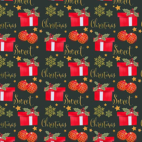 Konsait 12 Sheets Folded Large Sheets of Christmas Wrapping Paper Traditional Gift Wrap, 74 x 50cm, Xmas Festive Designs Bulk, Santa, Snowman,Snowflake,Tree,Reindeer Birthday Holiday Gifts Decor