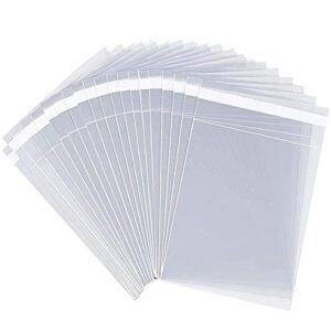 leosinda 100pcs 4 x 5 clear resealable cellophane bags treat bags cookie bags cello candy bags self sealing adhesive gift wrap plastic small business packaging 1.3mil