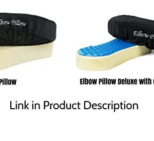 Elbow Pillow --- Jumbo Memory Foam Arm Rest Office Chair Arm Computer Pads - Universal Cushion Covers for Armrest and Elbow Relief (2 Pad Set)