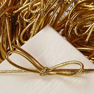6 inch metallic gold stretch loops (100)