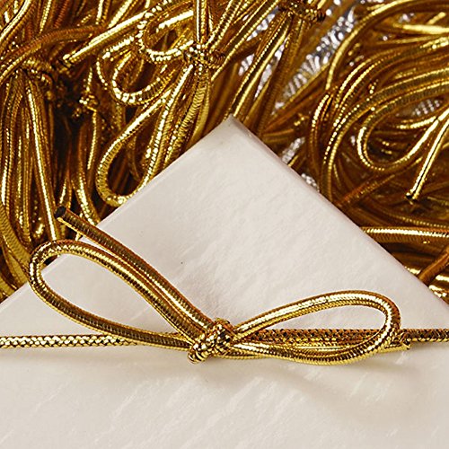 6 Inch Metallic Gold Stretch Loops (100)