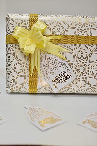 Confetti Gold Foil Ramadan Kareem Set of 25 Gift Tags, Ramadan Decoration, Islamic Stationary, Islamic Bookmarks, Favor Gift Tags