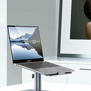 Lamicall Laptop Stand, Swivel Computer Holder Multi-Angle Height Adjustable, Ergonomic 360 Rotating Notebook Desk Riser, Compatible with 10-17" Laptop, Such as MacBook Air Pro, Dell XPS, HP, Gray