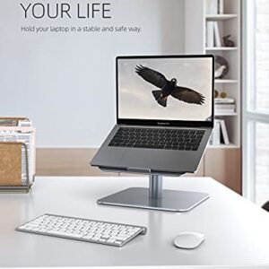 Lamicall Laptop Stand, Swivel Computer Holder Multi-Angle Height Adjustable, Ergonomic 360 Rotating Notebook Desk Riser, Compatible with 10-17" Laptop, Such as MacBook Air Pro, Dell XPS, HP, Gray