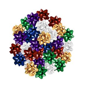 2" Medium Size Gift Bows – (Pack of 30) Assorted Colored Pre-Made Present Bows - Ready to Use Peel and Stick Solid Color Present Bows for Many Gift Giving Occasions Holidays Birthdays Christmas